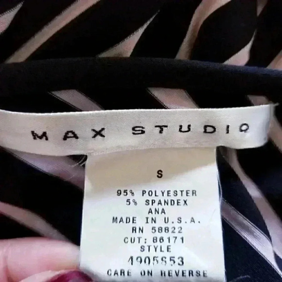 Max Studio Stripe Short Sleeve Asymmetrical Dress S - Picture 6 of 6